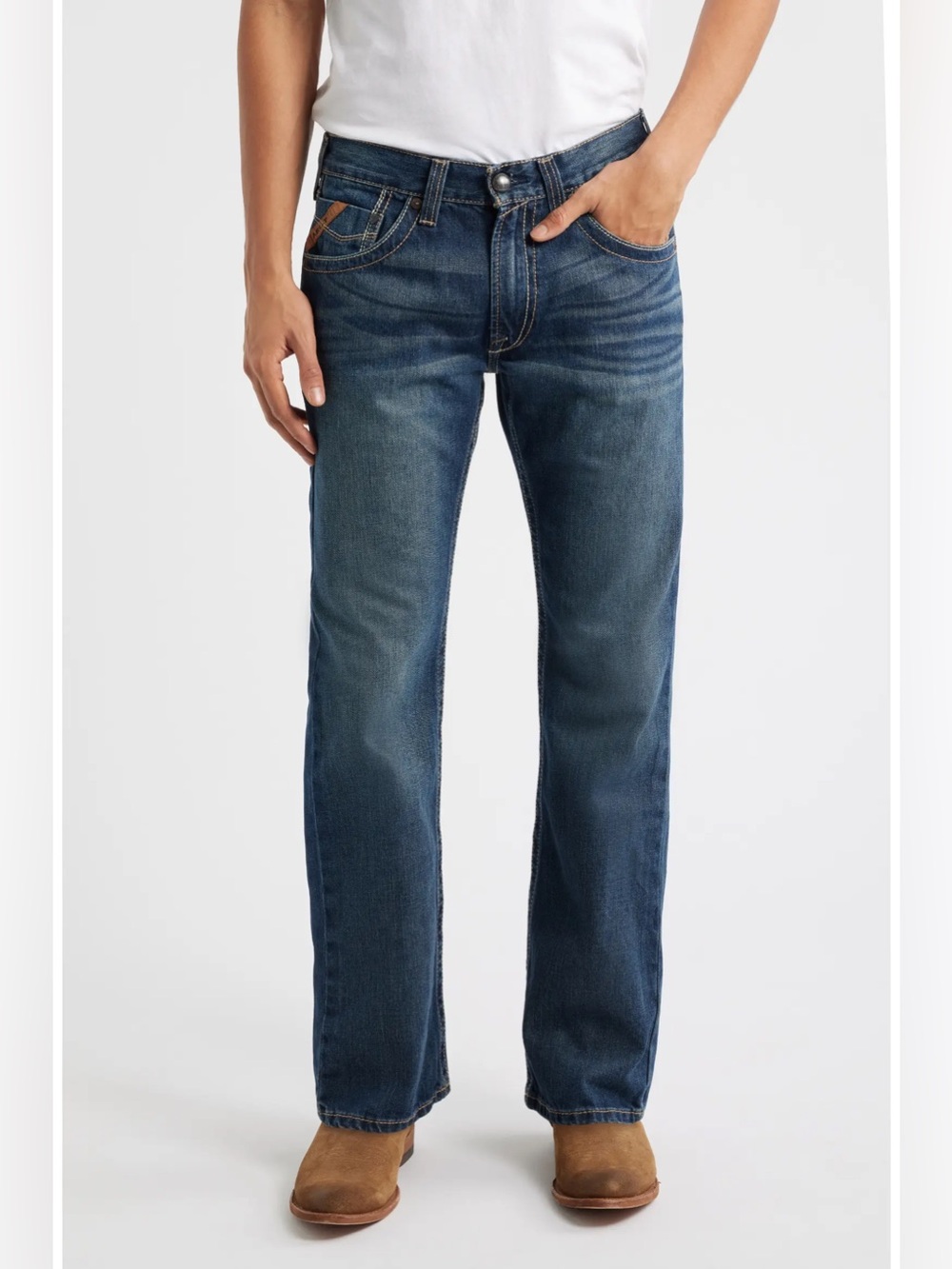 NWOT Ariat Men's Blue Straight-Leg M5 Jeans
